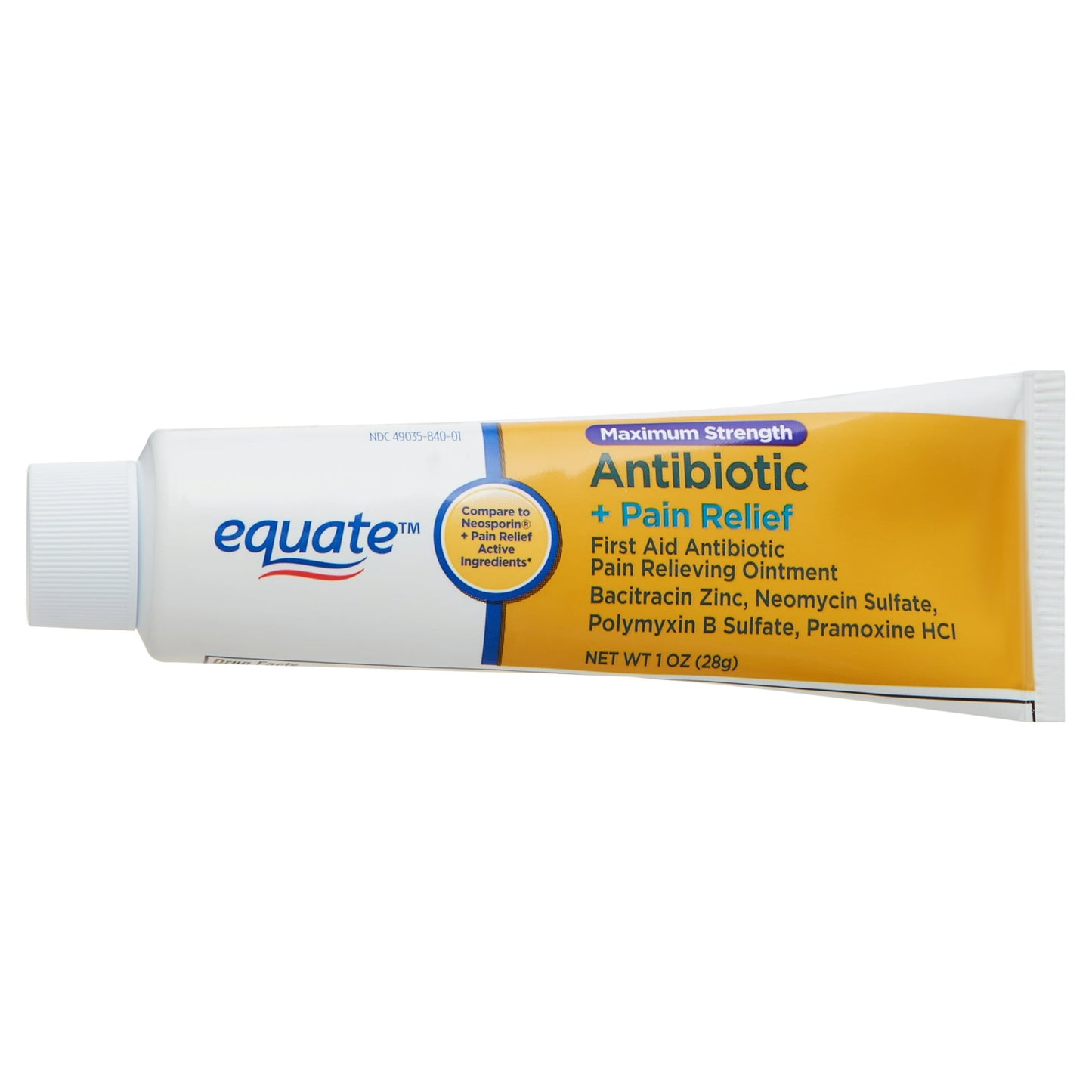 Equate Maximum Strength Antibiotic & Pain Relief First Aid Ointment – 1 oz