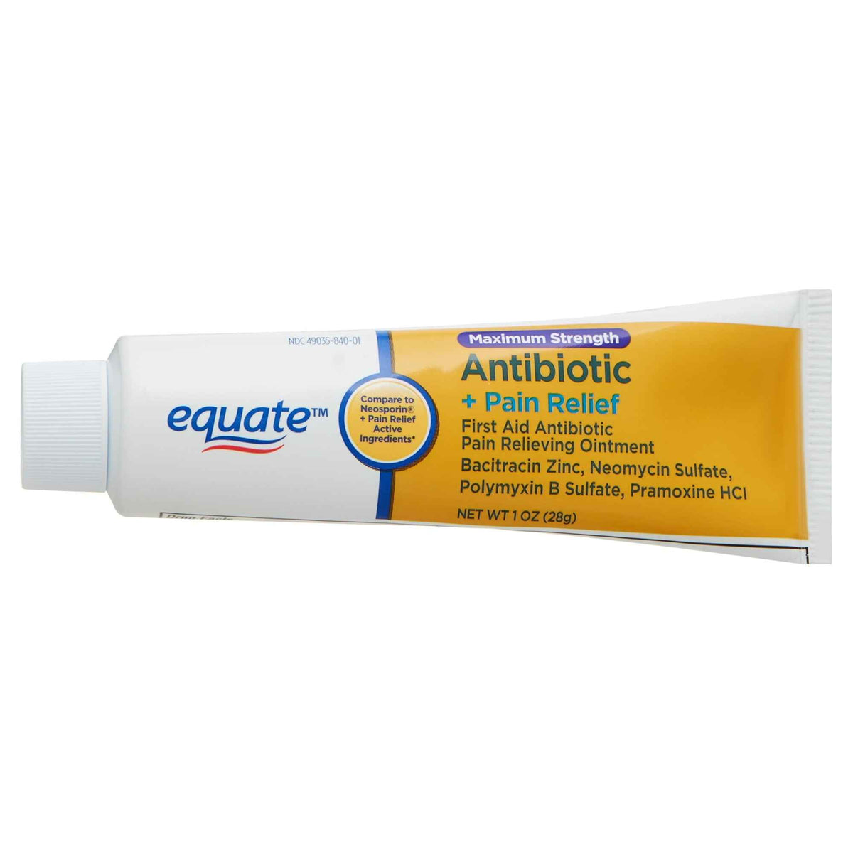 Equate Maximum Strength Antibiotic & Pain Relief First Aid Ointment – 1 oz