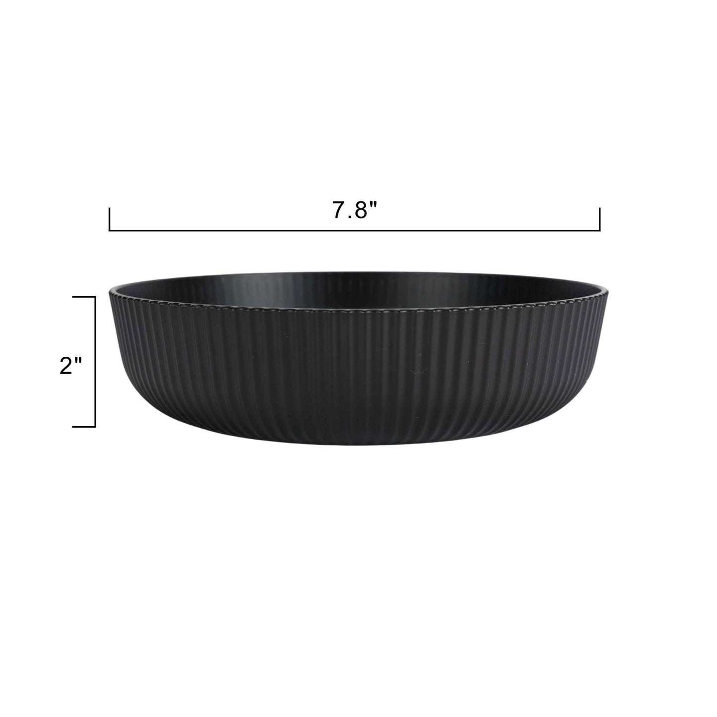 Mainstays Black Eco-Friendly Recycled Plastic Dinner Bowl – 43-Ounce – Durable & Reusable for Indoor & Outdoor Dining