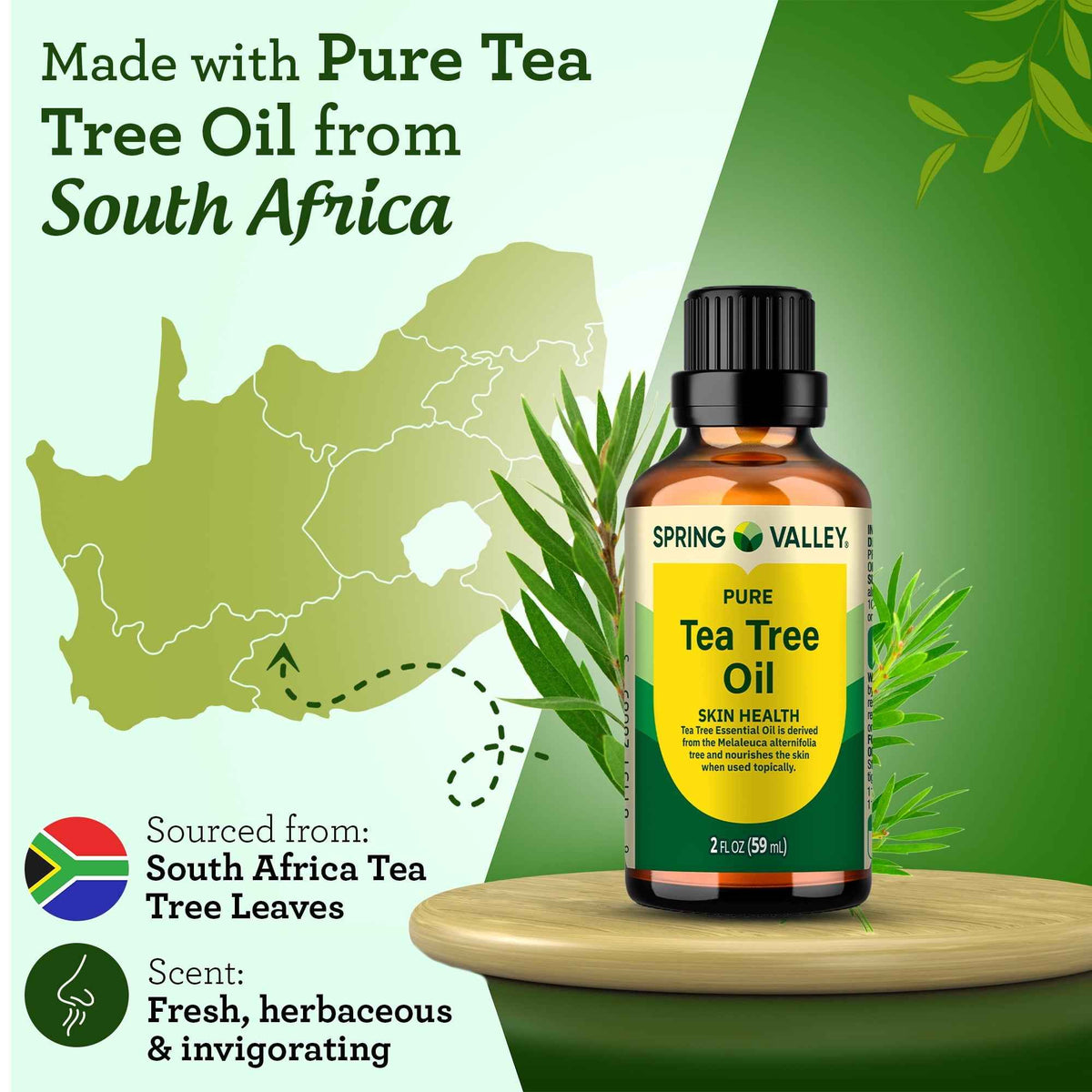 Spring Valley Tea Tree Oil 2 fl oz – Pure Essential Oil