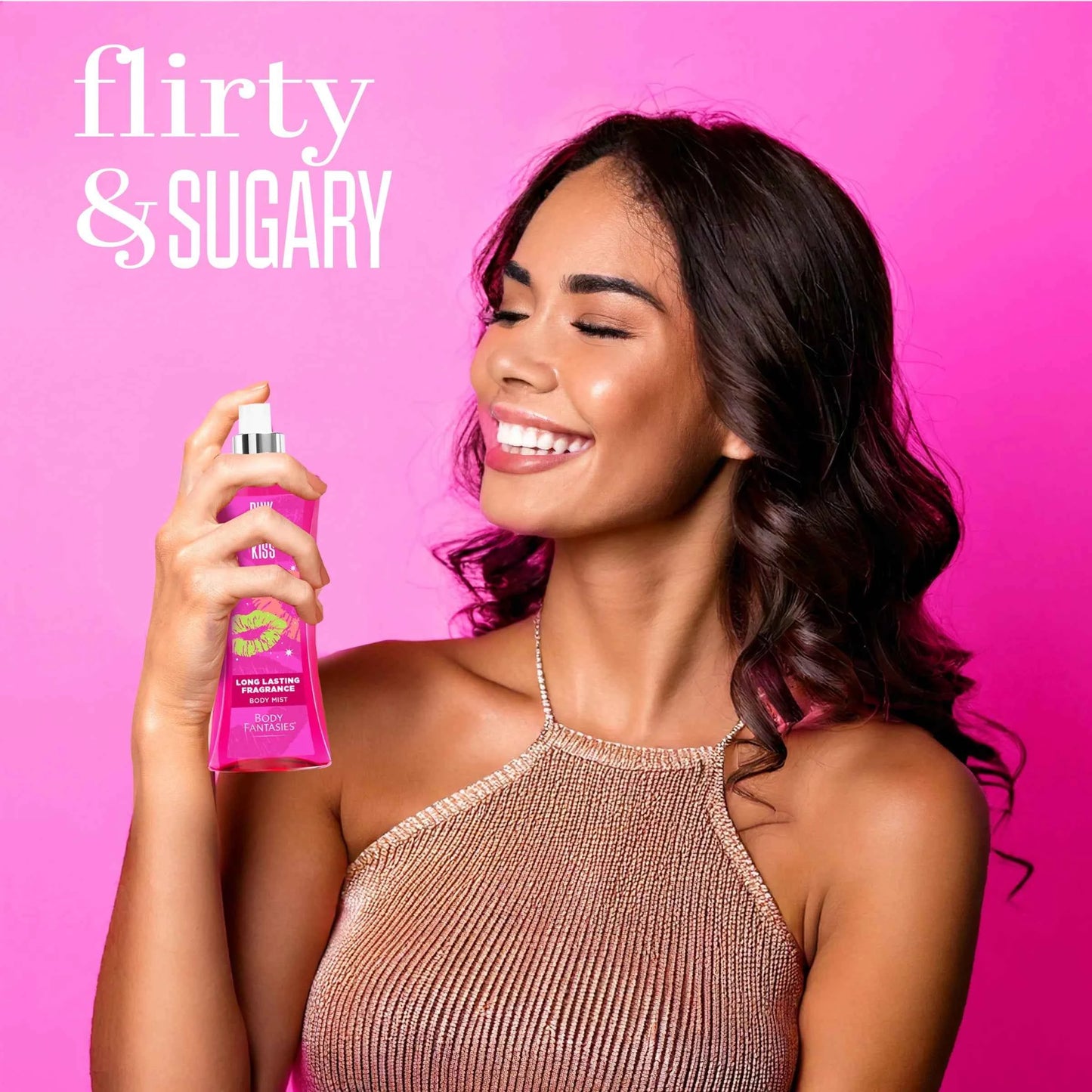 Body Fantasies Signature Pink Vanilla Kiss Fantasy Body Spray – 3.2 fl oz