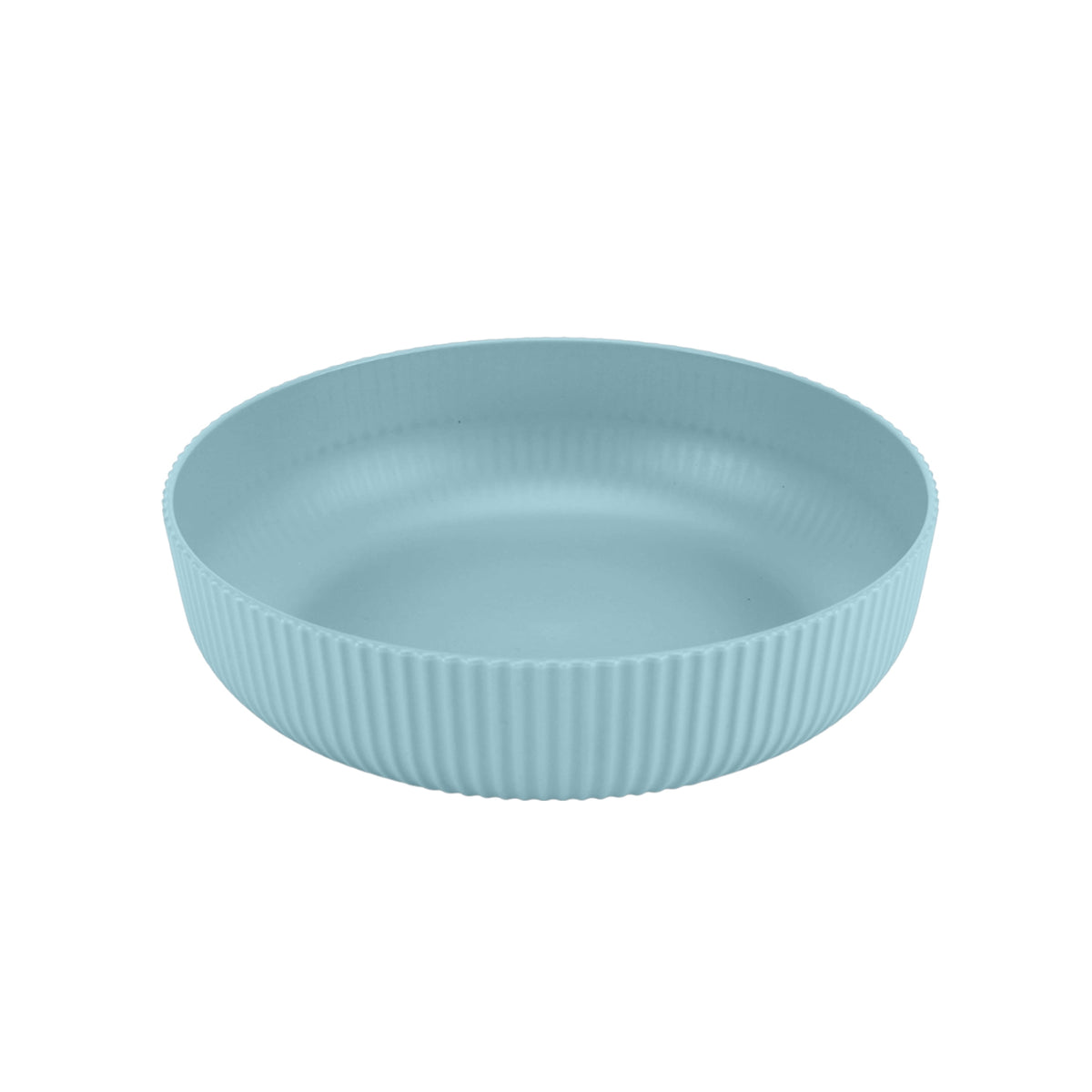 Mainstays Blue Eco-Friendly Recycled Plastic Dinner Bowl – 43-Ounce – Durable & Reusable for Indoor & Outdoor Dining