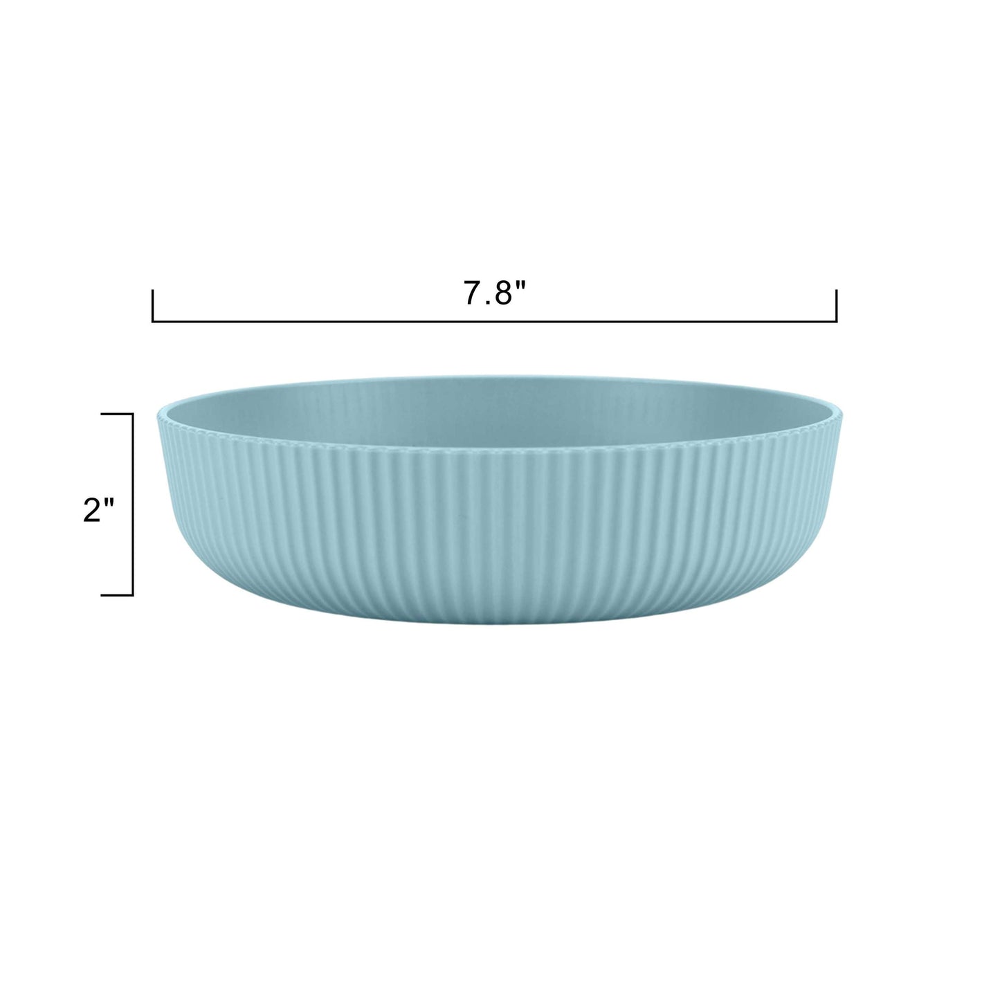 Mainstays Blue Eco-Friendly Recycled Plastic Dinner Bowl – 43-Ounce – Durable & Reusable for Indoor & Outdoor Dining