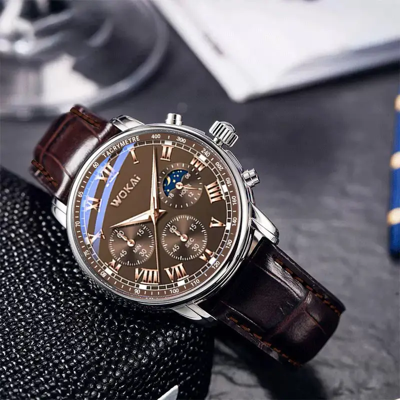Men's Luxury Quartz Watch – Waterproof, Luminous, Leather Strap, Business & Sport Style