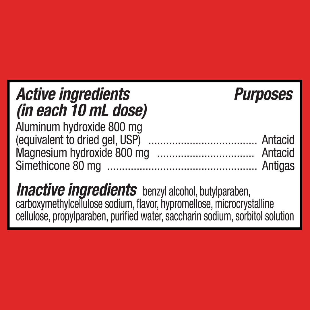 Equate Maximum Strength Antacid Liquid – Cherry Flavor, 12 fl oz – Fast Heartburn & Acid Indigestion Relief Equate