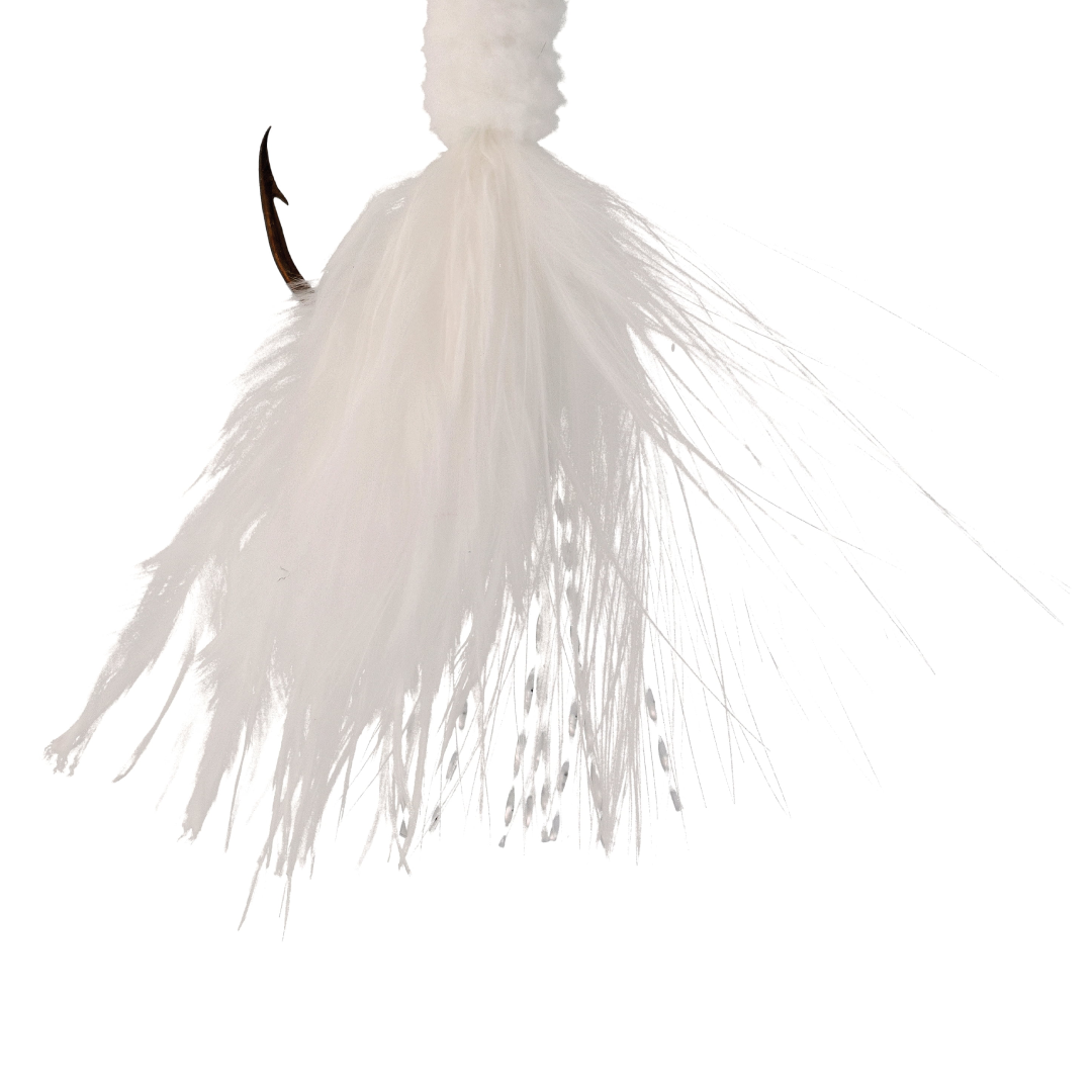 Eagle Claw Marabou Pro-V Crappie Jig 1/16 oz White | Panfish Jig Eagle Claw