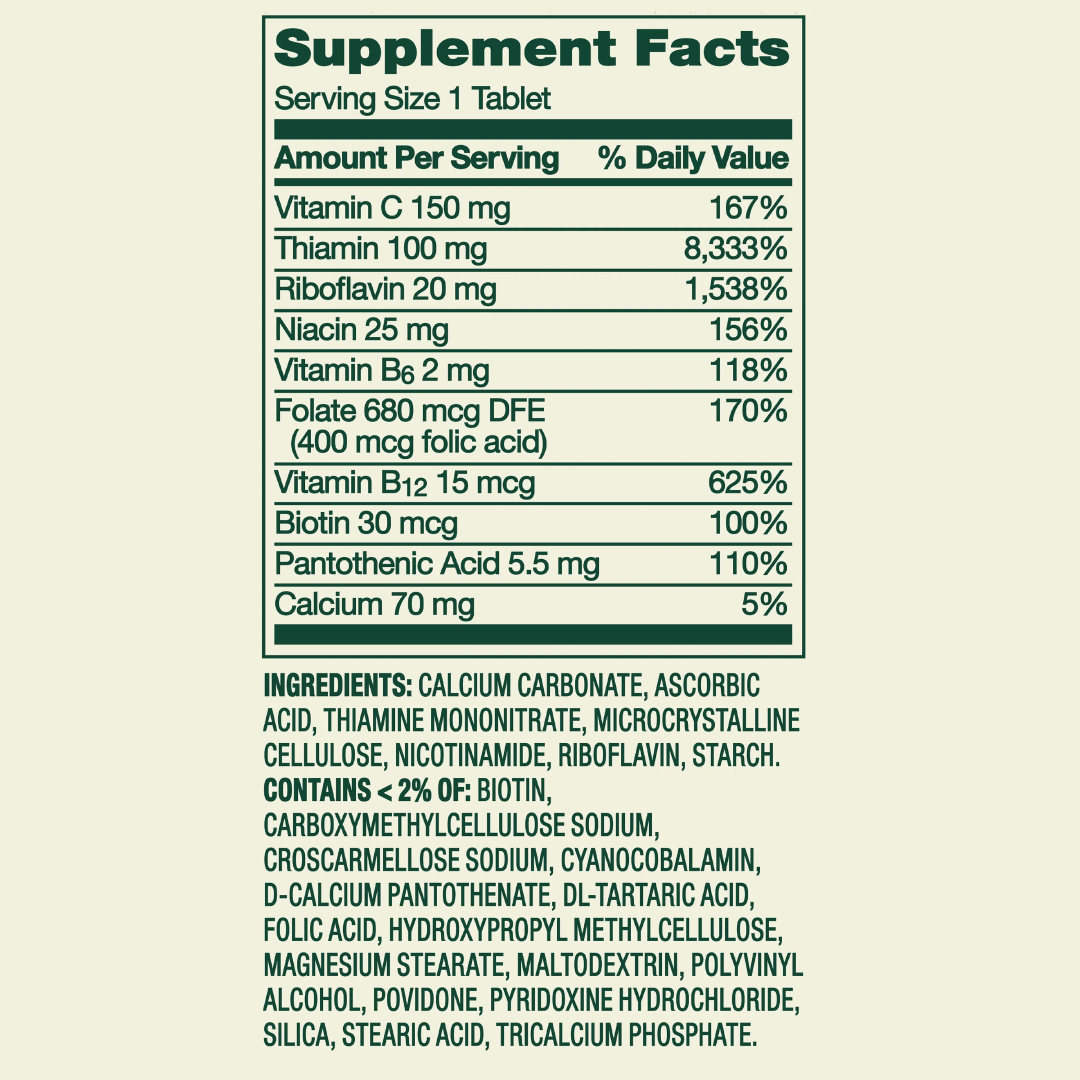 Spring Valley Super Vitamin B-Complex Supplement 100 Count | Energy & Nervous System Support Spring Valley