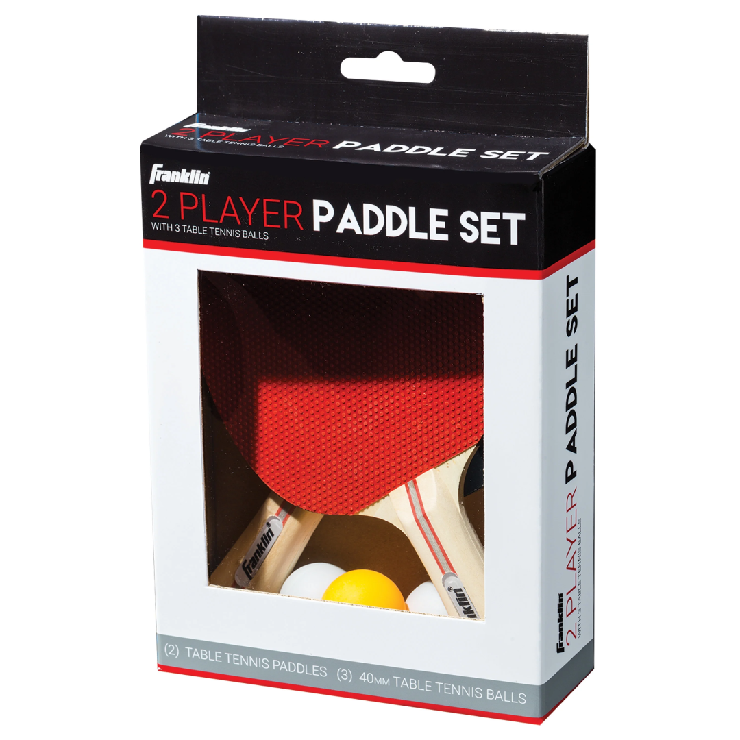 Franklin Sports Table Tennis Paddle Set 2 Player Kit with Balls | Complete Ping Pong Paddle Set Franklin