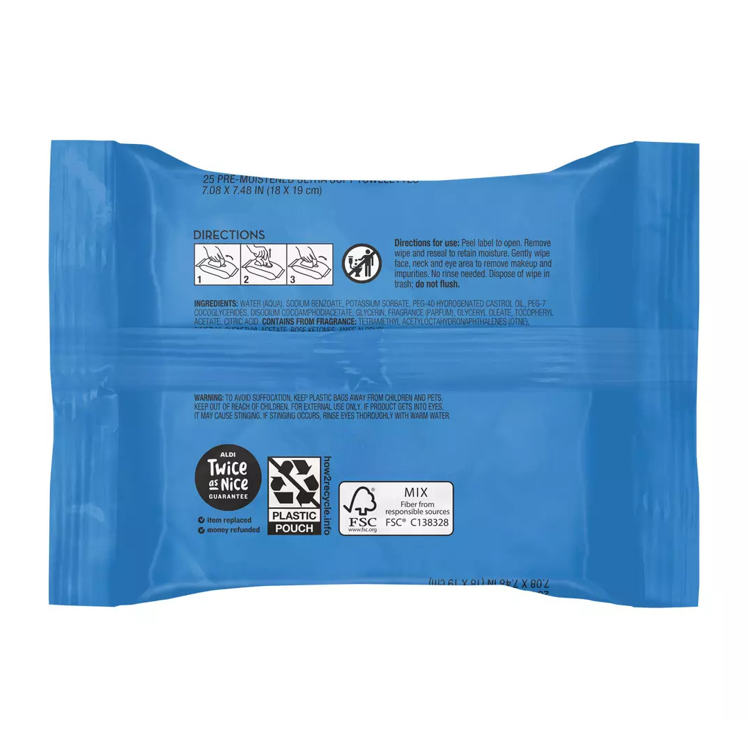 Lacura Make-Up Removing Cleansing Towelettes – 25 Count Makeup Wipes Lacura