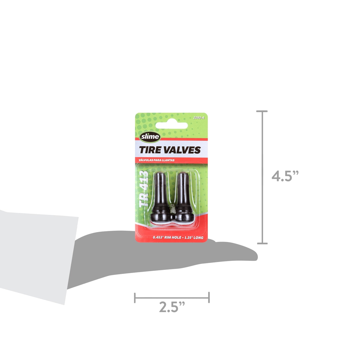 Slime TR413 Tubeless Tire Valve Stem Replacement – Black Rubber, Model 2080A - MegoDeals