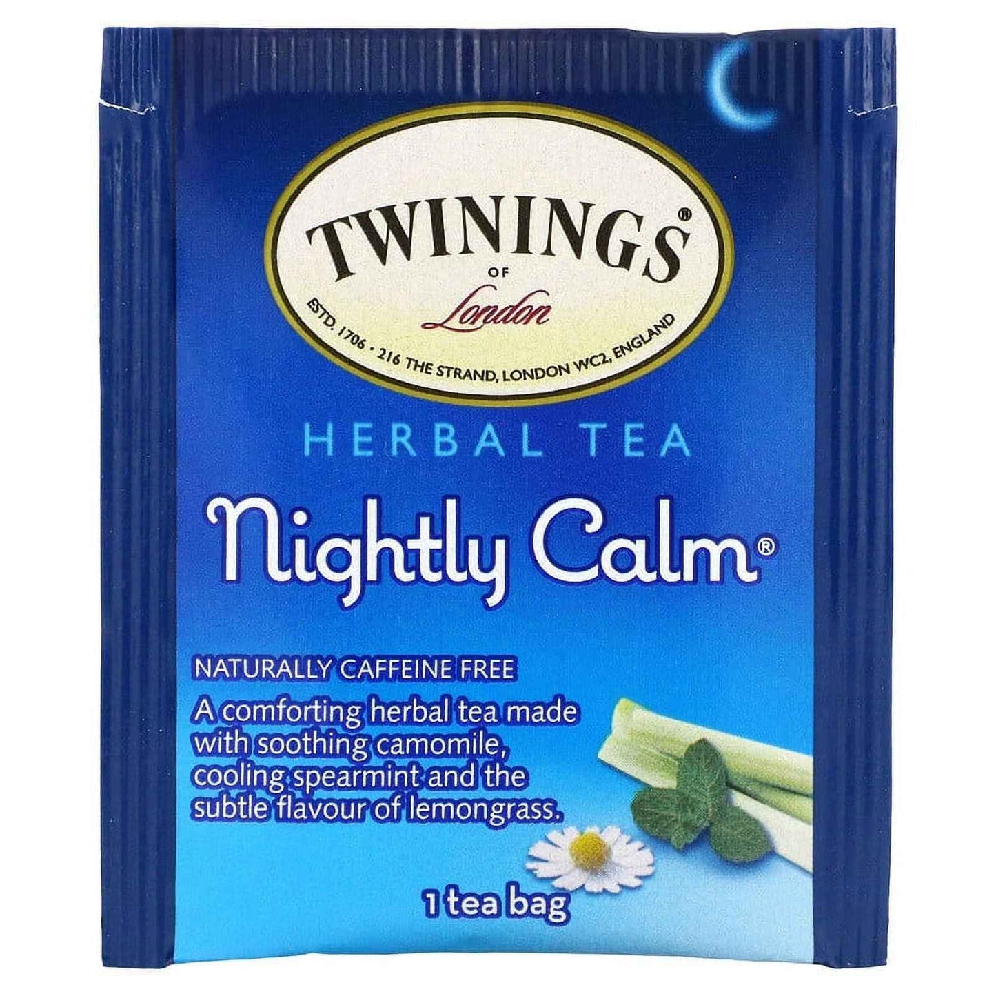 Twinings Nightly Calm Herbal Tea – Caffeine-Free, 20 Tea Bags