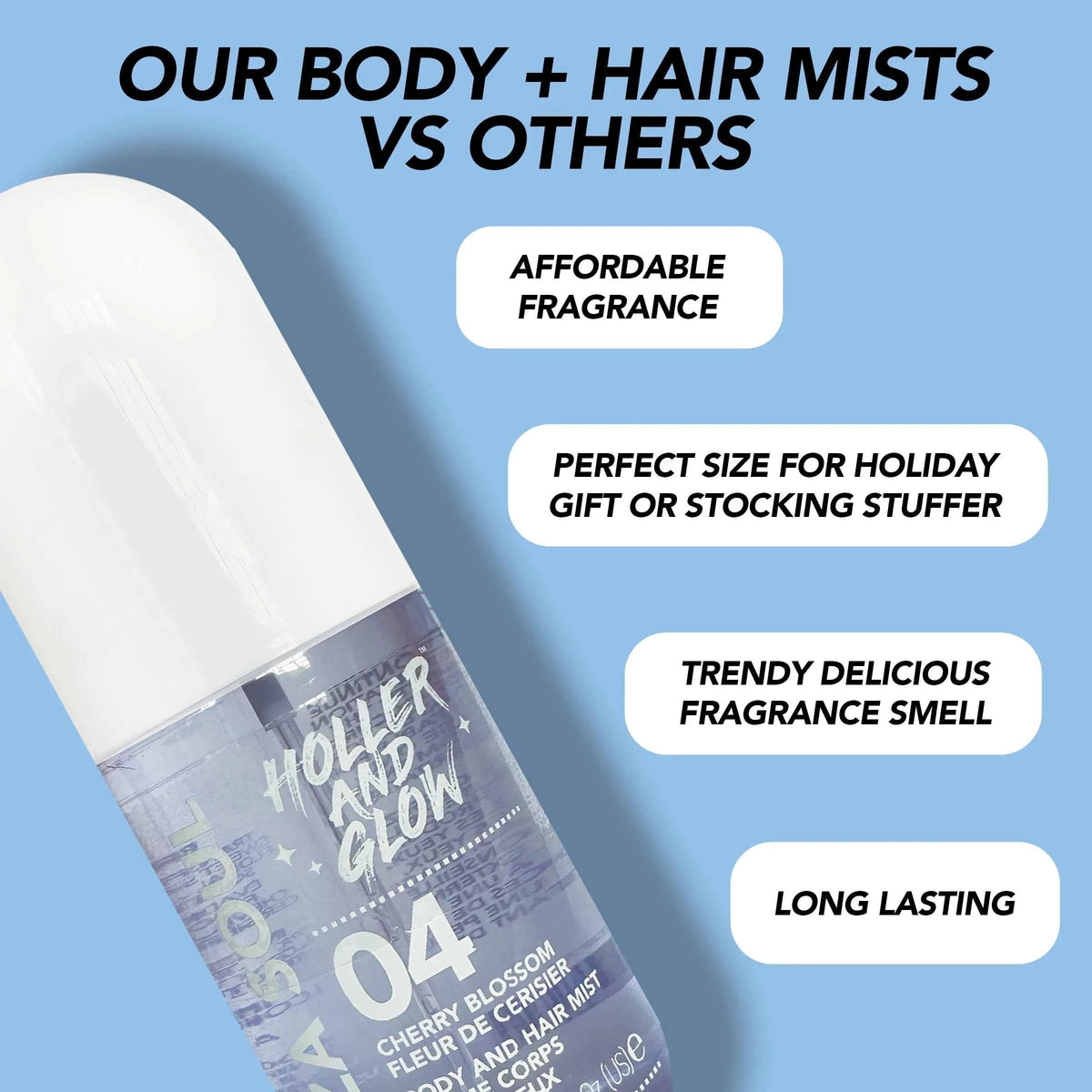 Holler and Glow Ibiza Soul Cherry Blossom Body & Hair Mist – 3.38 fl oz
