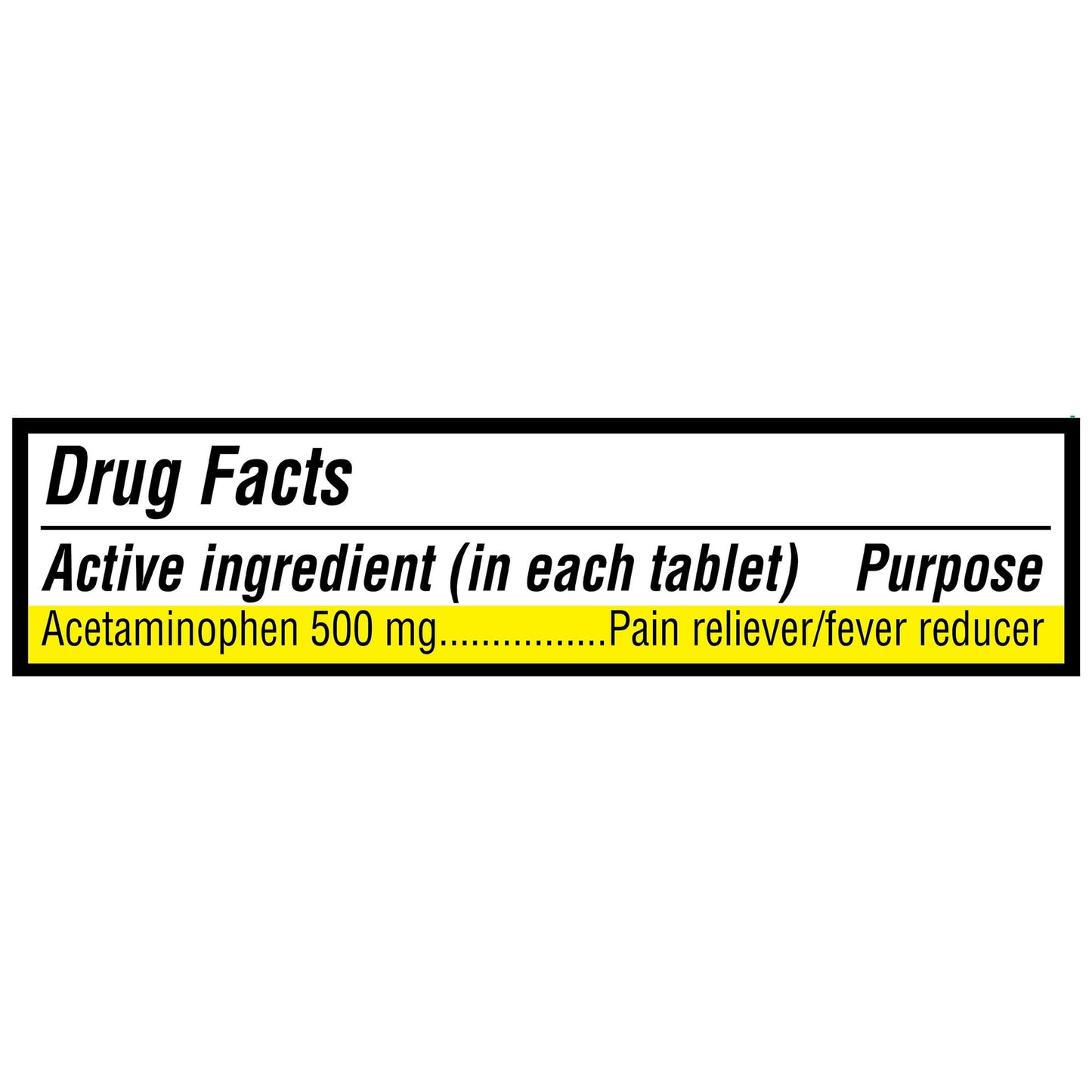 Equate Extra Strength Pain Reliever Acetaminophen Caplets, 500 mg, Pain Reliever/Fever Reducer, 100 Count