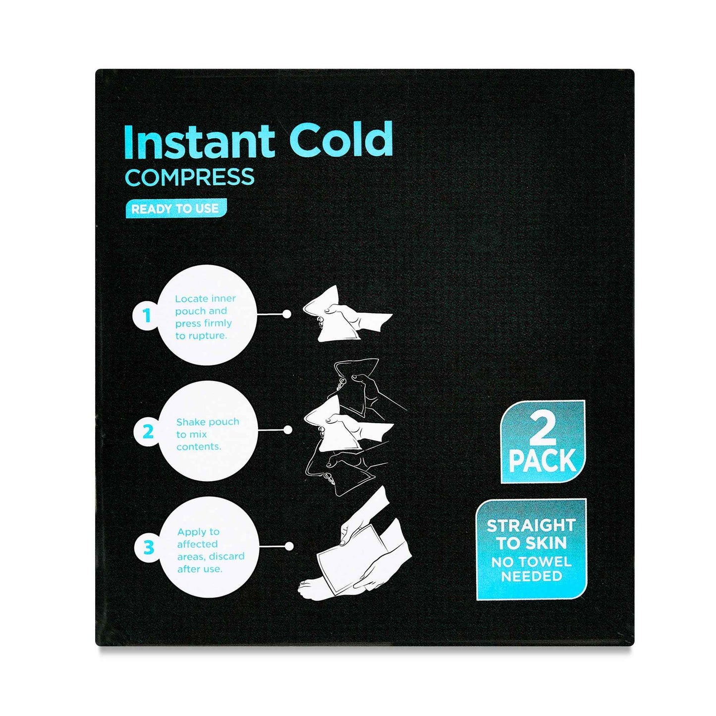 Equate Instant Cold Compress – Ready to Use, 2 Pack
