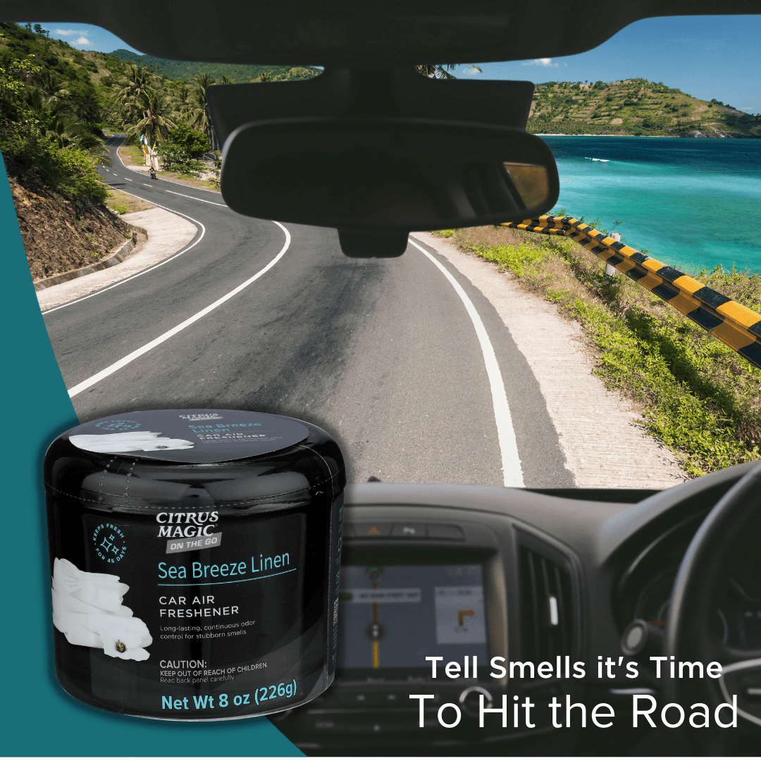 Citrus Magic On the Go Solid Air Freshener for Auto, Sea Breeze Linen, 8-Ounce