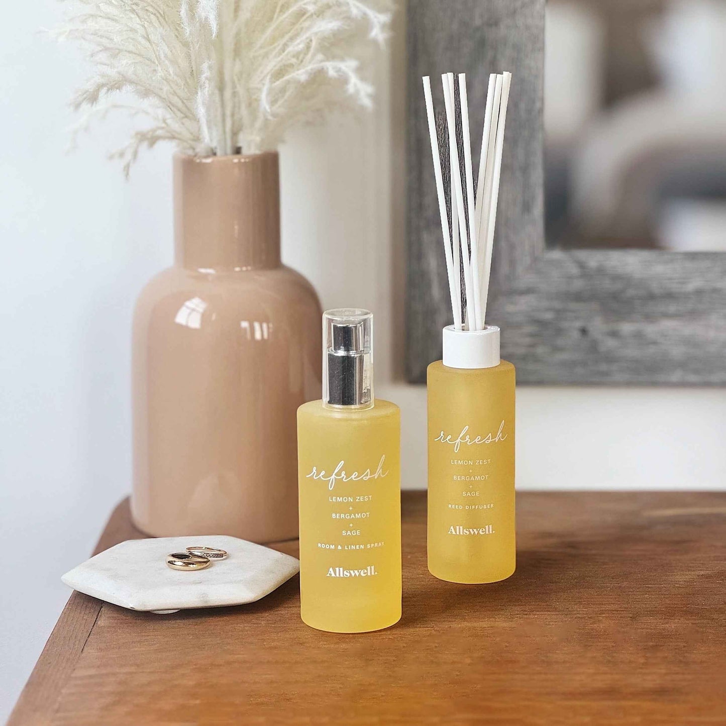 Allswell Refresh Room & Linen Spray – Lemon Zest, Bergamot & Sage, 3.4 fl oz (100mL)