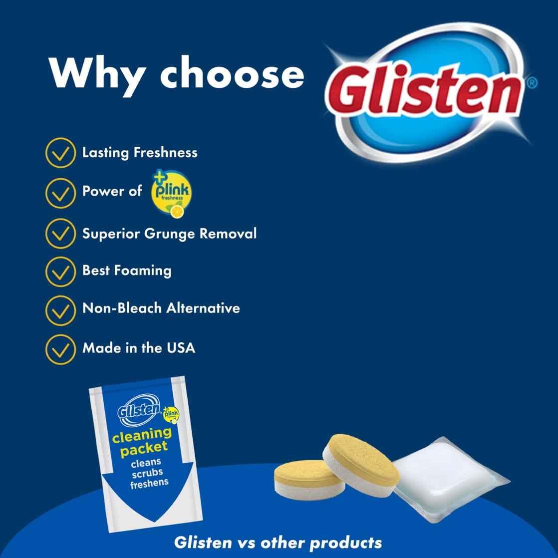 Glisten Disposer Care Cleaner – Lemon Scent, 4 Packets