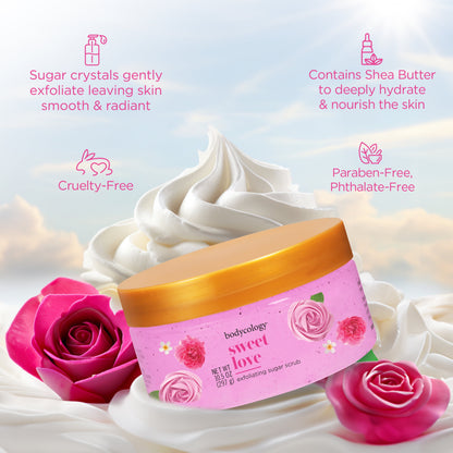 Bodycology Exfoliating Sugar Scrub – Sweet Love, 10.5 oz Bodycology