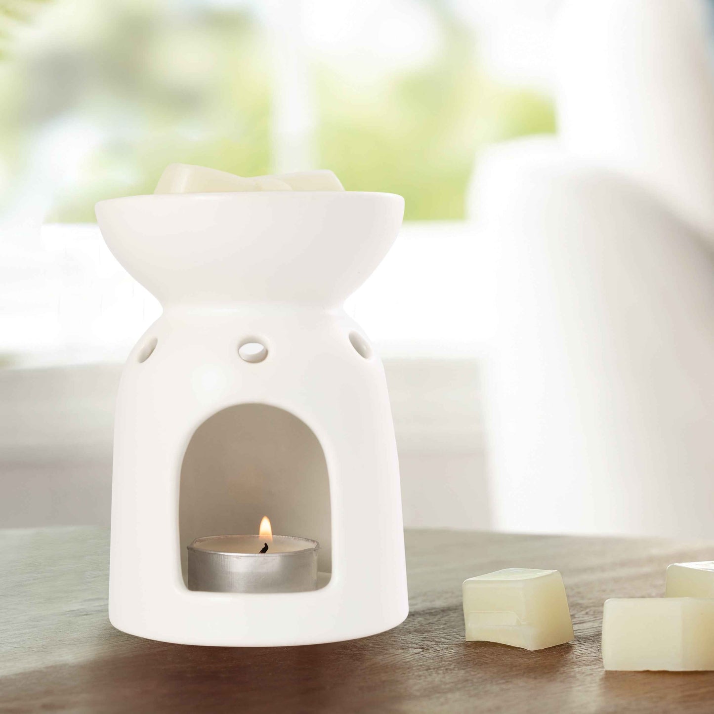 Mainstays Tealight Ceramic Warmer – White, 1 Pc