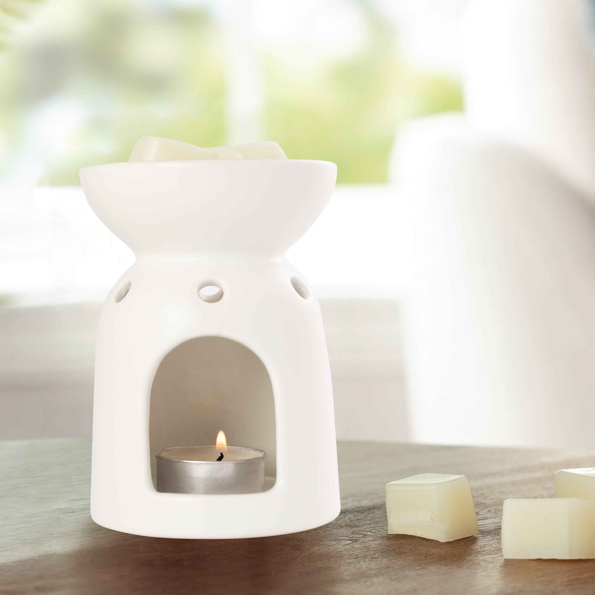 Mainstays Tealight Ceramic Warmer – White, 1 Pc