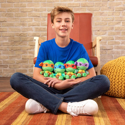 Club Mocchi TMNT Junior 6-Inch Plush | Teenage Mutant Ninja Turtles Michelangelo Leonardo Raphael Donatello TOMY