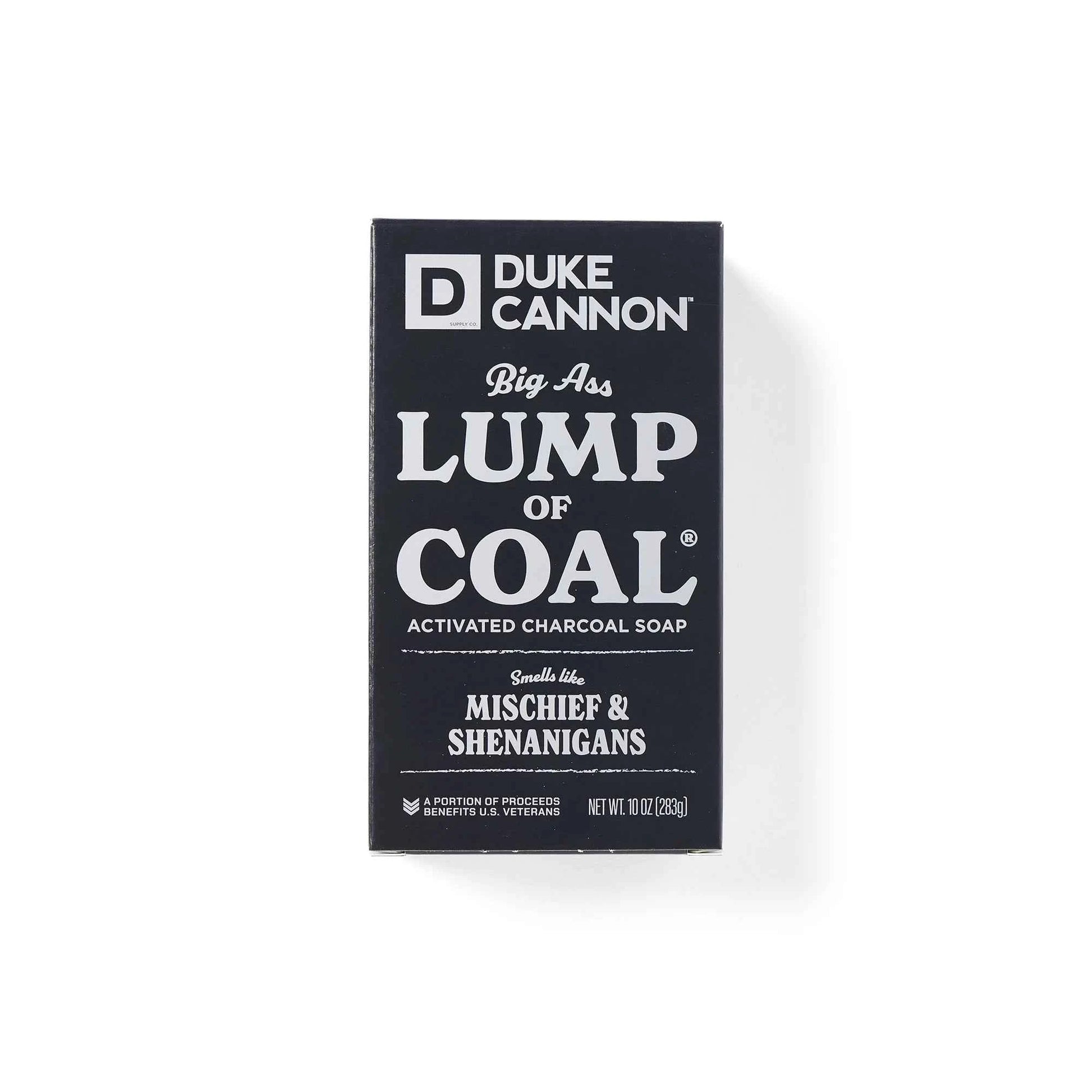 Duke Cannon Big Ass Lump of Coal Soap for Men – Holiday Bergamot & Black Pepper, 10 oz Bar Soap, Extra-Large Grooming Soap