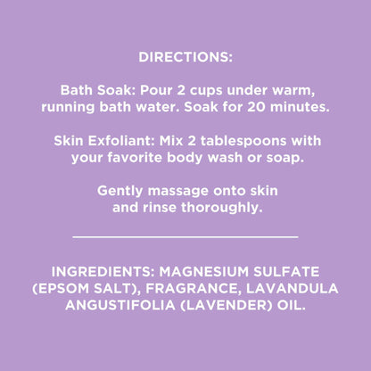 Equate Epsom Salt Bath Soak – Lavender, 3 lb | Calming Relaxation & Muscle Relief