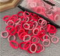 100Pcs Hair Bands for Children – Colorful Nylon Scrunchie Hair Ties, Elastic Hair Leagues for Girls