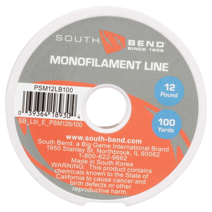 South Bend Pony Spool Monofilament Fishing Line, 100 Yards