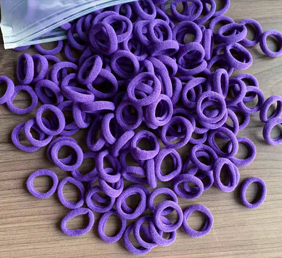 100Pcs Hair Bands for Children – Colorful Nylon Scrunchie Hair Ties, Elastic Hair Leagues for Girls
