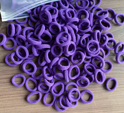 100Pcs Hair Bands for Children – Colorful Nylon Scrunchie Hair Ties, Elastic Hair Leagues for Girls