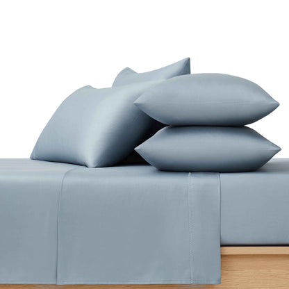 Allswell 6-Piece Dark Gray Cotton Lyocell Blend Bed Sheet Set – 300 Thread Count, Queen Size