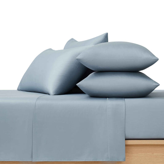 Allswell 6-Piece Dark Gray Cotton Lyocell Blend Bed Sheet Set – 300 Thread Count, Queen Size