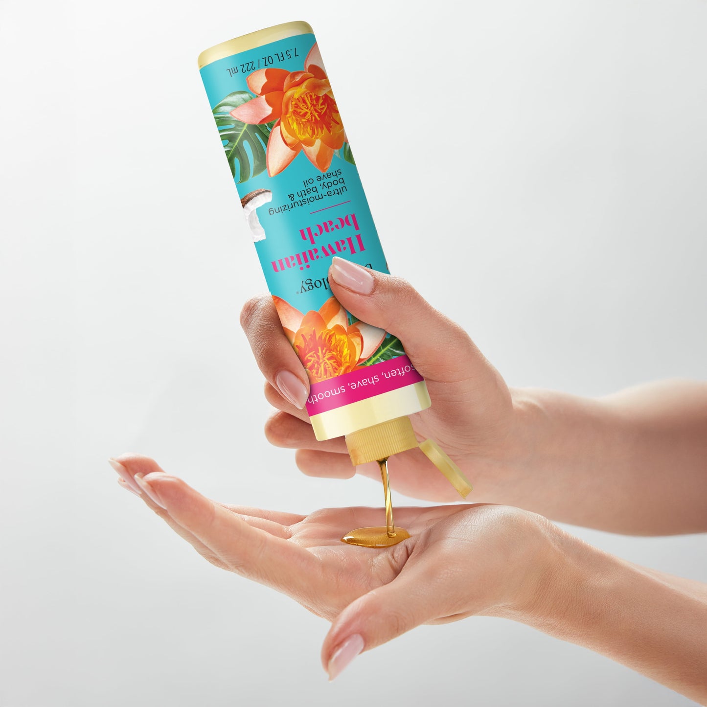 Bodycology Ultra Moisturizing Body, Bath & Shave Oil – Hawaiian Beach Scent | 3-in-1 Hydrating Skin Oil – 7.5 fl oz