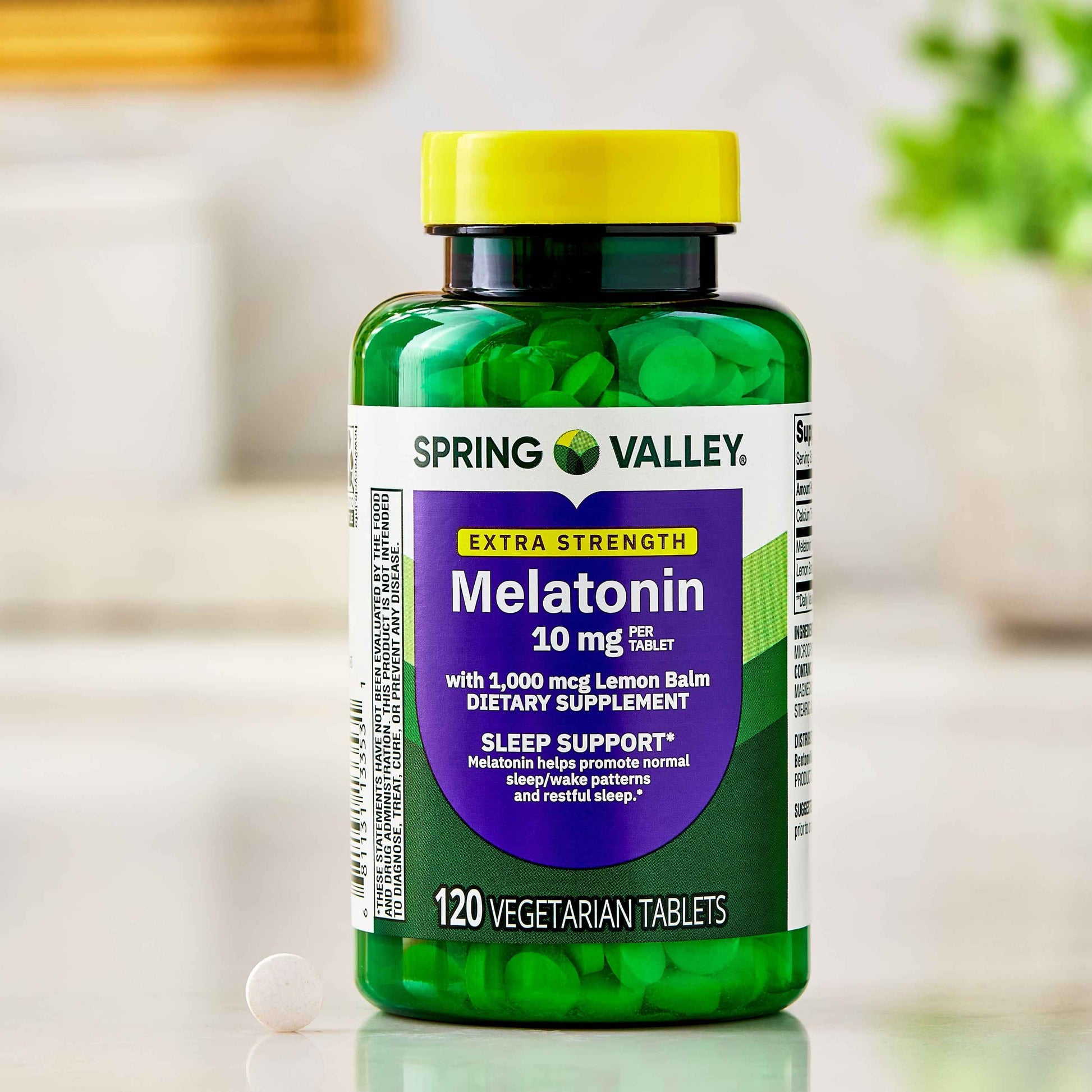 Spring Valley Extra Strength Melatonin Tablets – 10 mg, 120 Count – Sleep Support Dietary Supplement