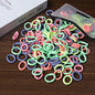 100Pcs Hair Bands for Children – Colorful Nylon Scrunchie Hair Ties, Elastic Hair Leagues for Girls