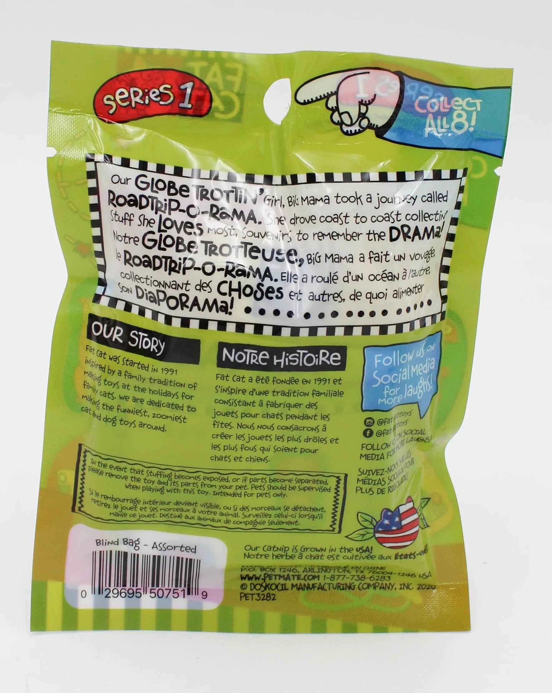 Fat Cat Big Mama’s Roadtrip‑O‑Rama Souvenir Cat Toy – Organic Catnip