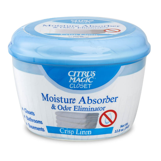 Citrus Magic For Closets, Moisture Absorber and Odor Eliminator, Crisp Linen, 12.8 oz