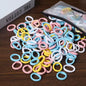 100Pcs Hair Bands for Children – Colorful Nylon Scrunchie Hair Ties, Elastic Hair Leagues for Girls
