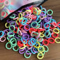 100Pcs Hair Bands for Children – Colorful Nylon Scrunchie Hair Ties, Elastic Hair Leagues for Girls