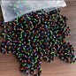 100Pcs Hair Bands for Children – Colorful Nylon Scrunchie Hair Ties, Elastic Hair Leagues for Girls