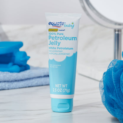 Equate Baby 100% Pure Petroleum Jelly – Skin Protectant for Diaper Rash & Dry Skin, 2.5 oz