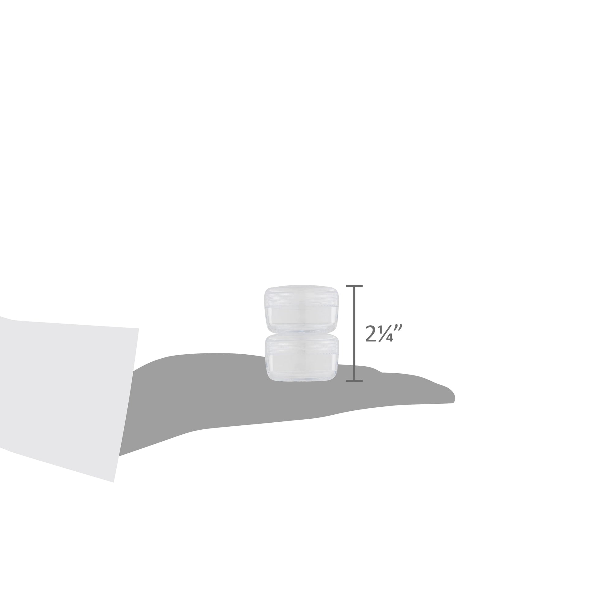 Equate Plastic Travel Jar – 1 oz Refillable Containers (2 Pack) – TSA Approved – Color May Vary - MegoDeals