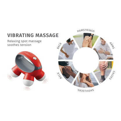 HoMedics Quatro Mini Hand-Held Massager – 4 Vibration Nodes, Battery Operated