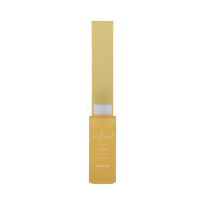 Allswell Refresh Scented Reed Diffuser – Lemon Zest, Bergamot & Sage – 3 Fl Oz (90mL) with 8 Synthetic Reeds