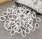 100Pcs Hair Bands for Children – Colorful Nylon Scrunchie Hair Ties, Elastic Hair Leagues for Girls