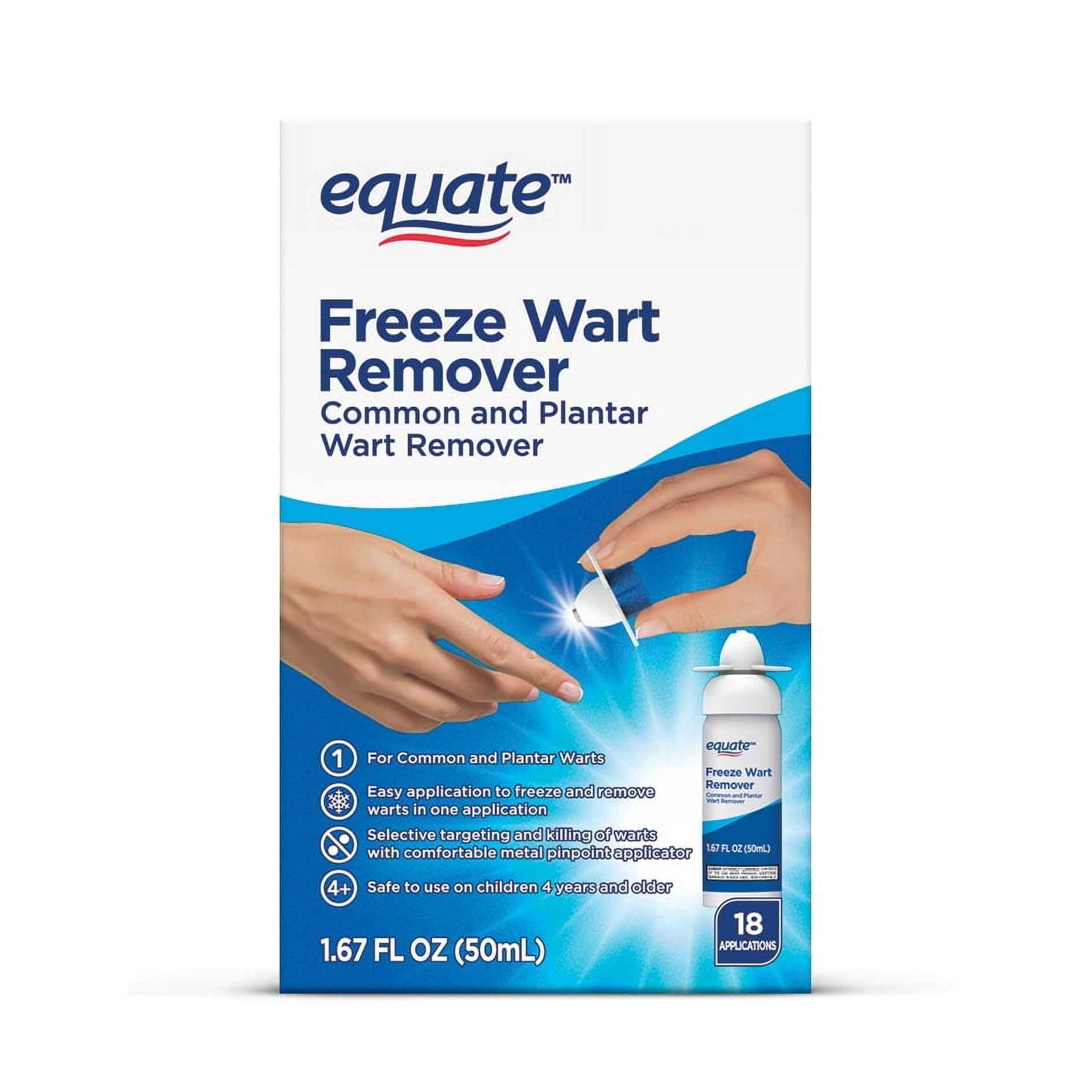 Equate Freeze Wart Remover, 1.6 fl oz – Precision Metal Tip for Common & Plantar Warts