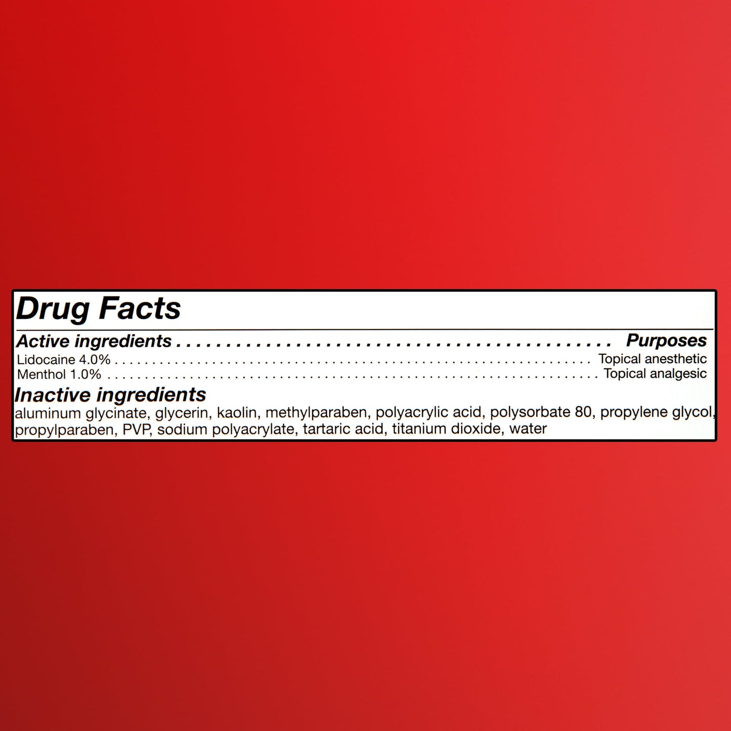 Equate Lidocaine + Menthol Pain Relief Patch – 4% Lidocaine / 1% Menthol, 5 Count