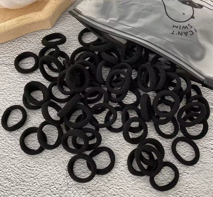 100Pcs Hair Bands for Children – Colorful Nylon Scrunchie Hair Ties, Elastic Hair Leagues for Girls