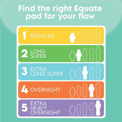 Equate Ultra Thin Pads with Wings – Size 3 Extra Long Super Protection, 28 Count